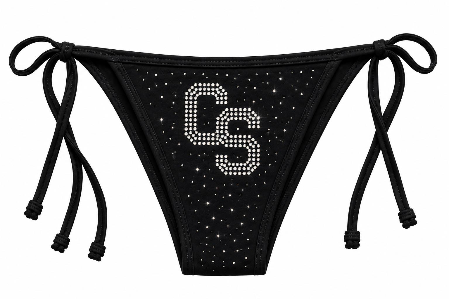 Chosen status Rhinestone Bikini-Black