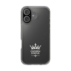 Clear Phone Case — "Chosen Status" Crown Clear Protective iPhone Case