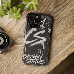 Phone Case — 'CS Chosen Status' Black Graffiti Protective Case