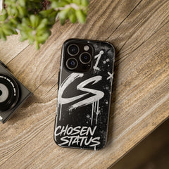 Phone Case — 'CS Chosen Status' Black Graffiti Protective Case