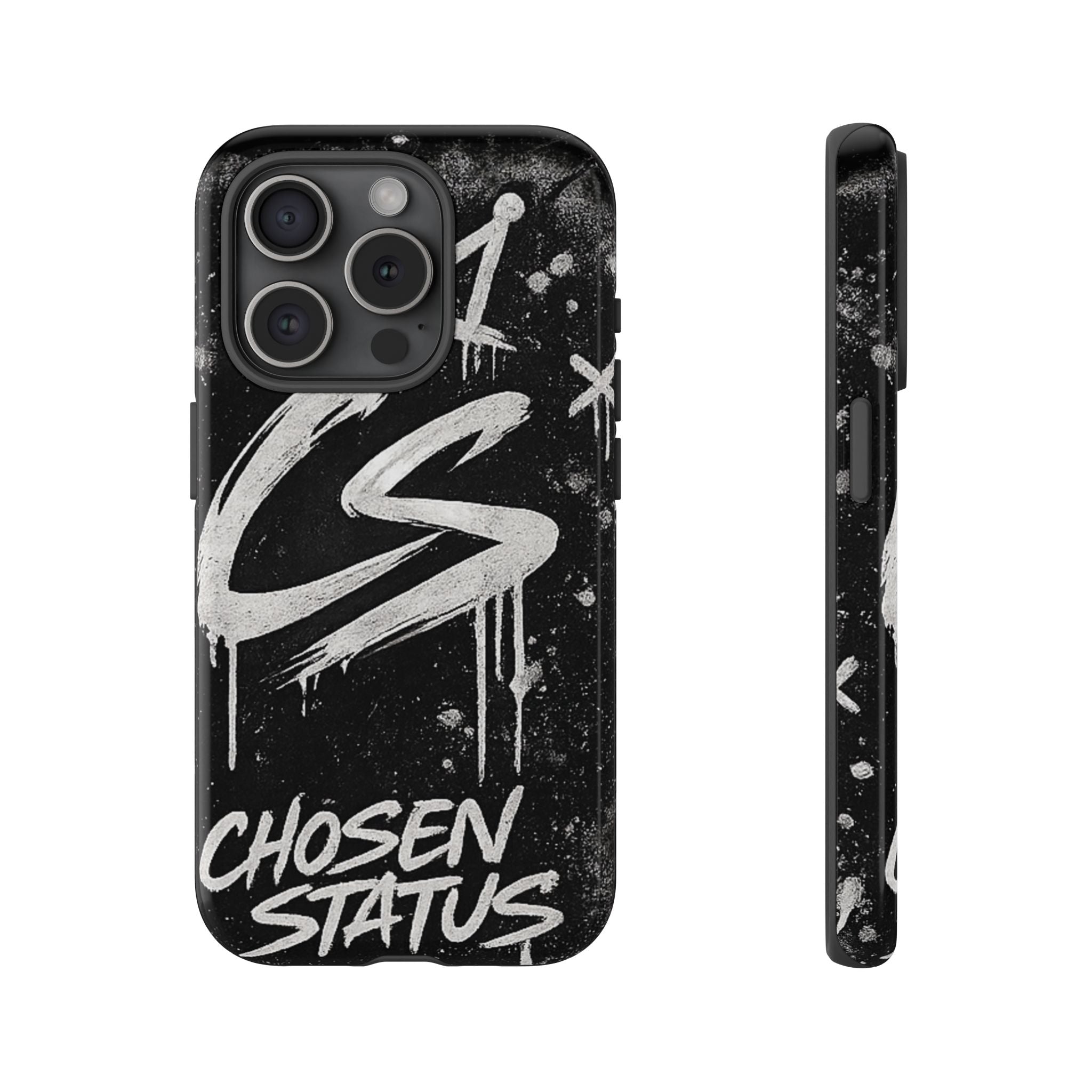 Phone Case — 'CS Chosen Status' Black Graffiti Protective Case