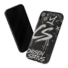 Phone Case — 'CS Chosen Status' Black Graffiti Protective Case