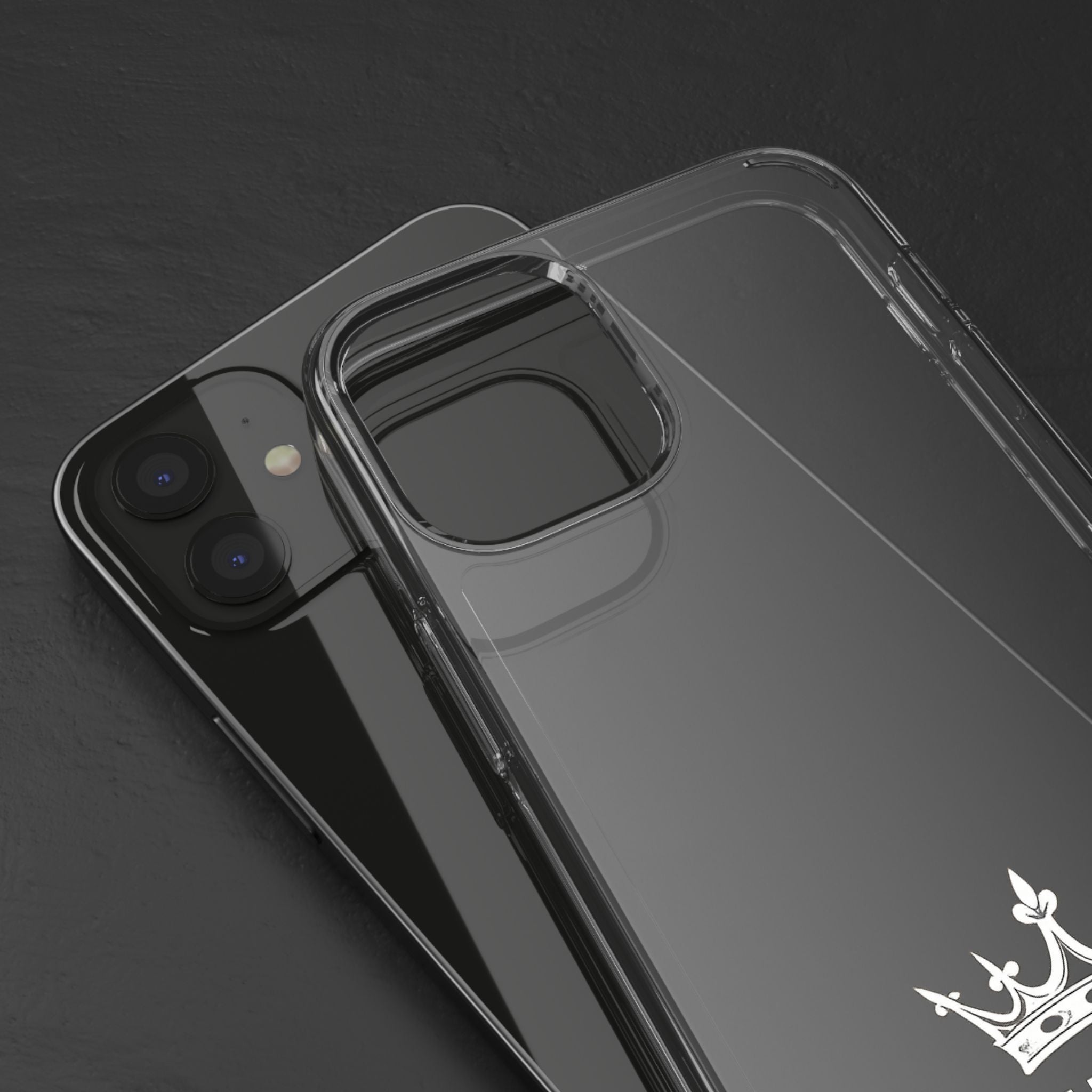 Clear Phone Case — "Chosen Status" Crown Clear Protective iPhone Case