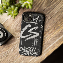 Phone Case — 'CS Chosen Status' Black Graffiti Protective Case