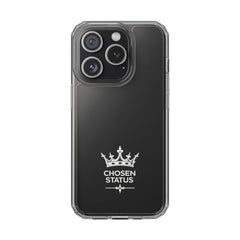 Clear Phone Case — "Chosen Status" Crown Clear Protective iPhone Case