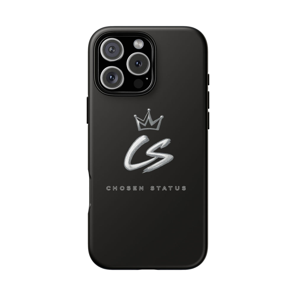 Tough Cases • 'Chosen Status' Tough Phone Case – Black Protective iPhone Cover with CS Crown Logo