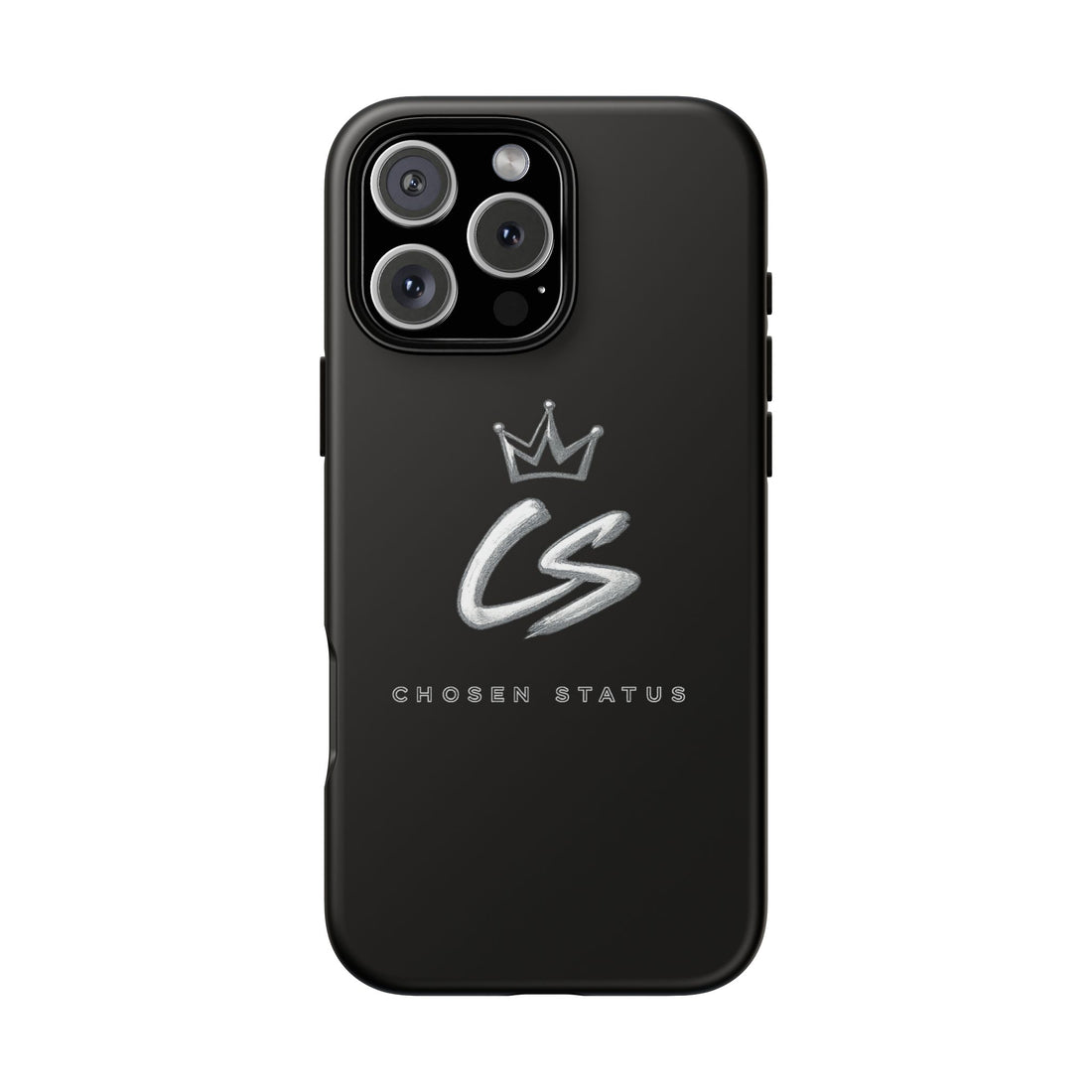 Tough Cases • 'Chosen Status' Tough Phone Case – Black Protective iPhone Cover with CS Crown Logo