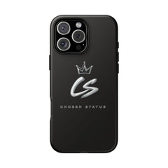 Tough Cases • 'Chosen Status' Tough Phone Case – Black Protective iPhone Cover with CS Crown Logo