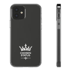 Clear Phone Case — "Chosen Status" Crown Clear Protective iPhone Case