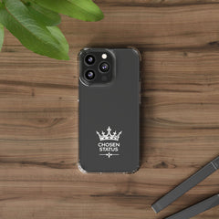 Clear Phone Case — "Chosen Status" Crown Clear Protective iPhone Case