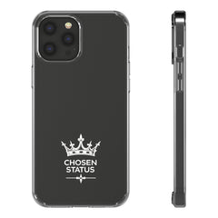 Clear Phone Case — "Chosen Status" Crown Clear Protective iPhone Case