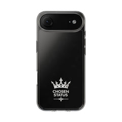 Clear Phone Case — "Chosen Status" Crown Clear Protective iPhone Case