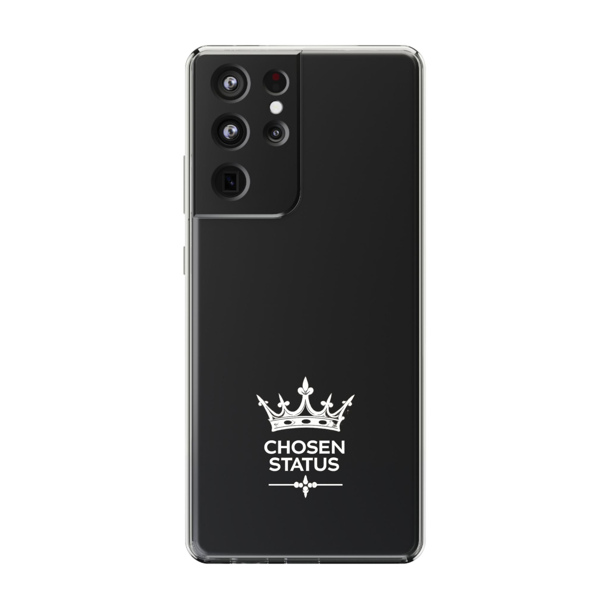Clear Phone Case — "Chosen Status" Crown Clear Protective iPhone Case