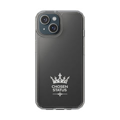 Clear Phone Case — "Chosen Status" Crown Clear Protective iPhone Case