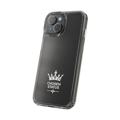 Clear Phone Case — "Chosen Status" Crown Clear Protective iPhone Case