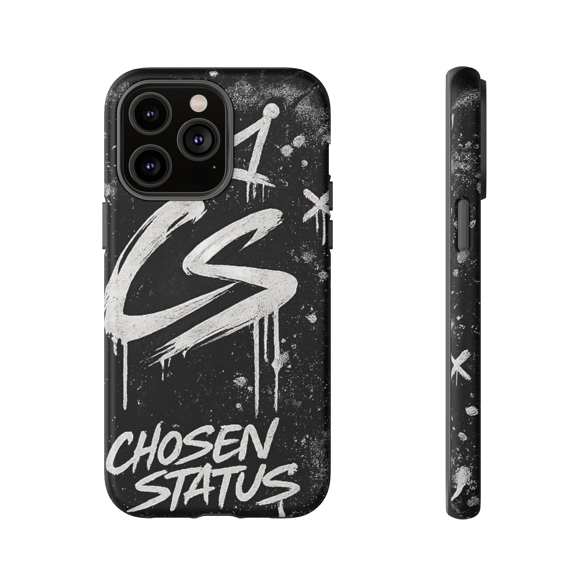 Phone Case — 'CS Chosen Status' Black Graffiti Protective Case