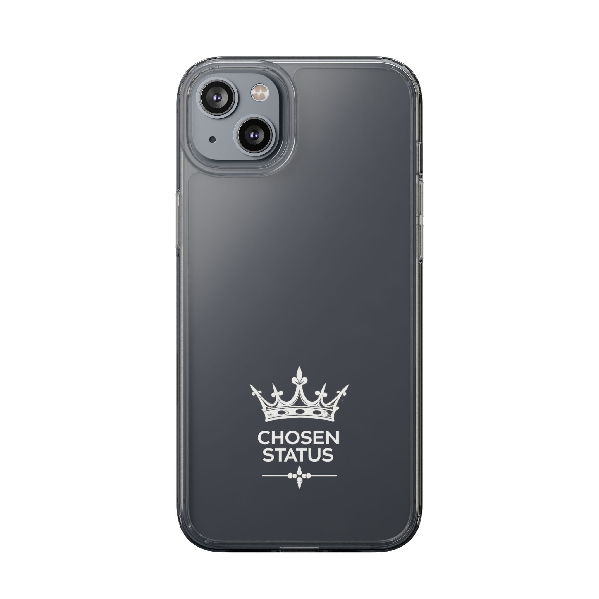 Clear Phone Case — "Chosen Status" Crown Clear Protective iPhone Case