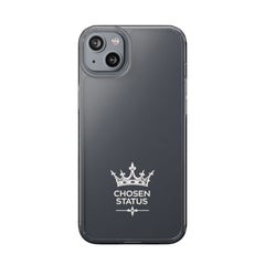 Clear Phone Case — "Chosen Status" Crown Clear Protective iPhone Case