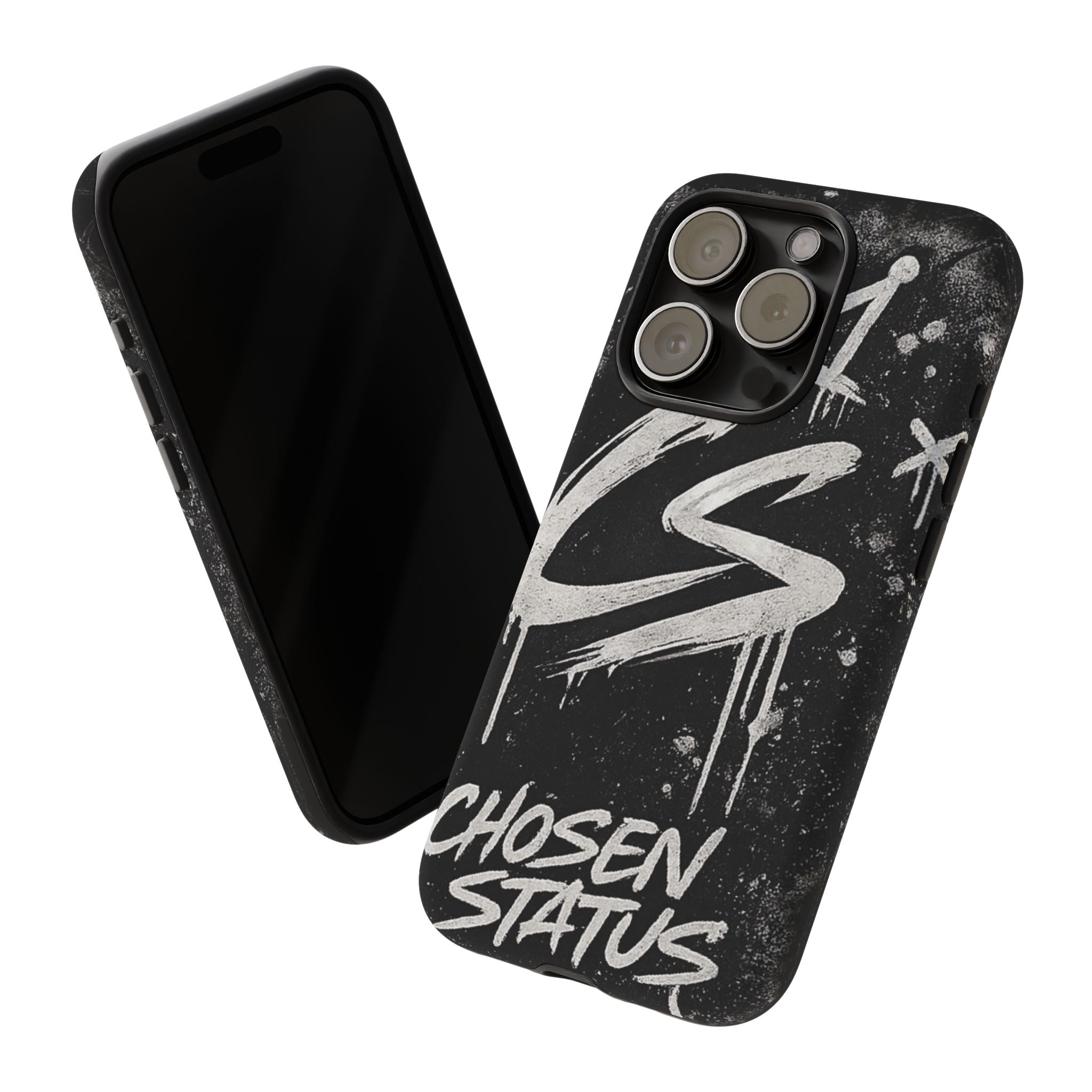 Phone Case — 'CS Chosen Status' Black Graffiti Protective Case