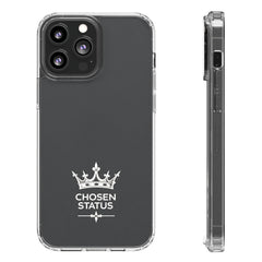 Clear Phone Case — "Chosen Status" Crown Clear Protective iPhone Case