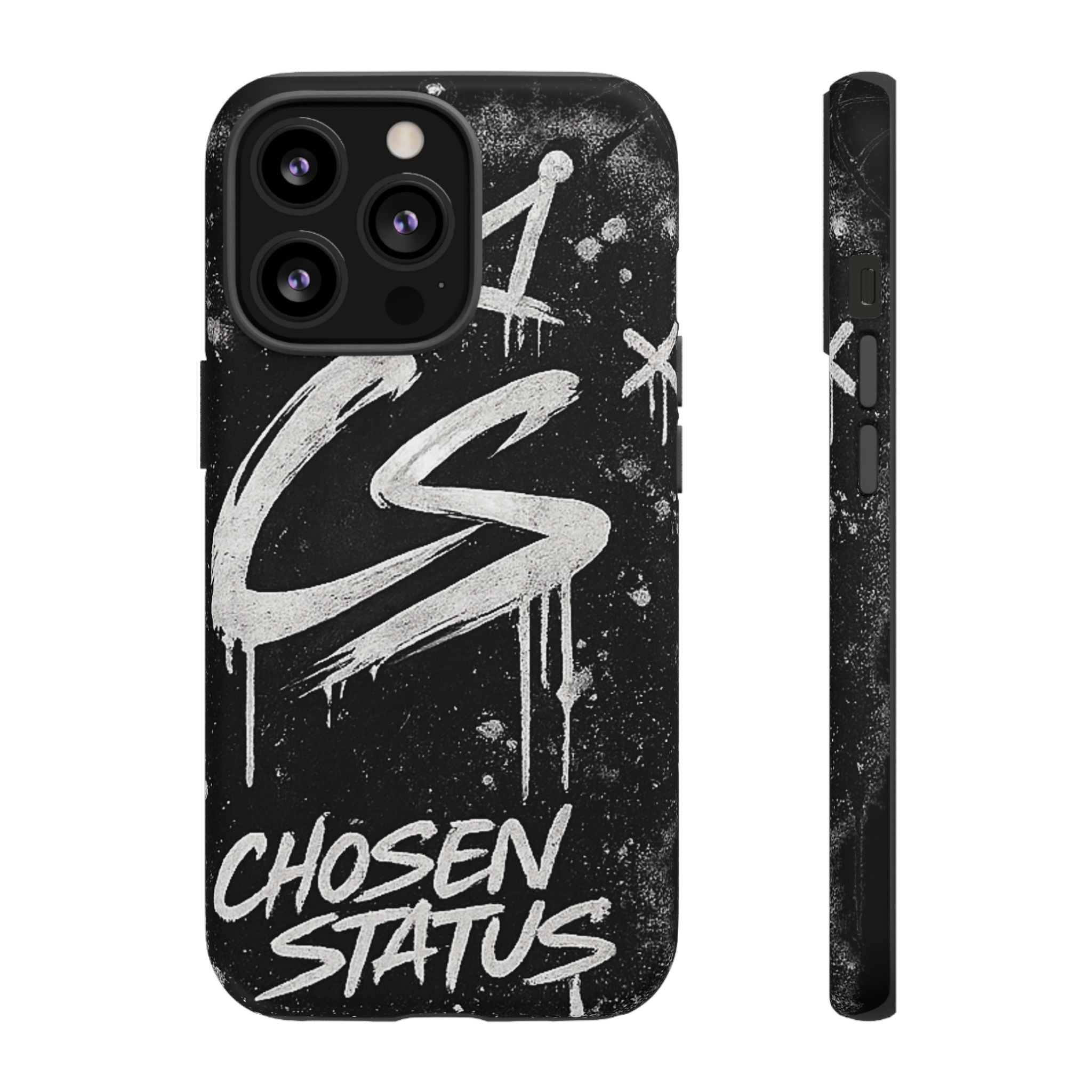 Phone Case — 'CS Chosen Status' Black Graffiti Protective Case