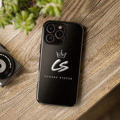 Tough Cases • 'Chosen Status' Tough Phone Case – Black Protective iPhone Cover with CS Crown Logo