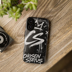 Phone Case — 'CS Chosen Status' Black Graffiti Protective Case