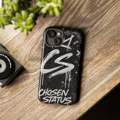 Phone Case — 'CS Chosen Status' Black Graffiti Protective Case