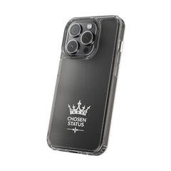 Clear Phone Case — "Chosen Status" Crown Clear Protective iPhone Case