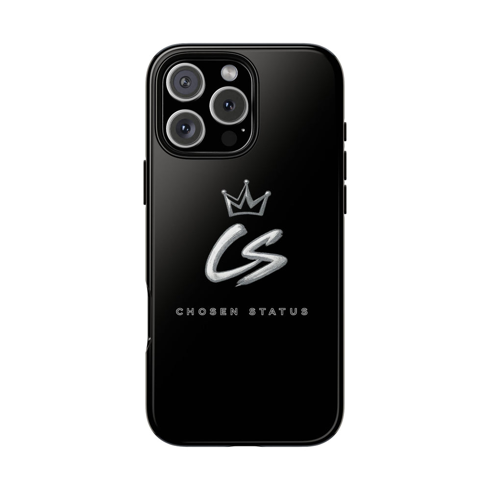 Tough Cases • 'Chosen Status' Tough Phone Case – Black Protective iPhone Cover with CS Crown Logo
