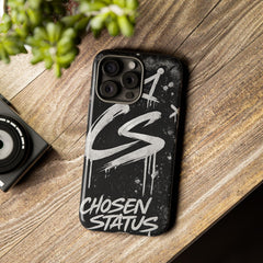 Phone Case — 'CS Chosen Status' Black Graffiti Protective Case