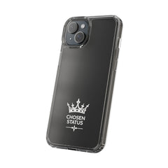Clear Phone Case — "Chosen Status" Crown Clear Protective iPhone Case