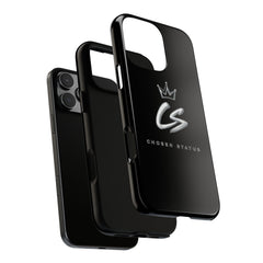 Tough Cases • 'Chosen Status' Tough Phone Case – Black Protective iPhone Cover with CS Crown Logo