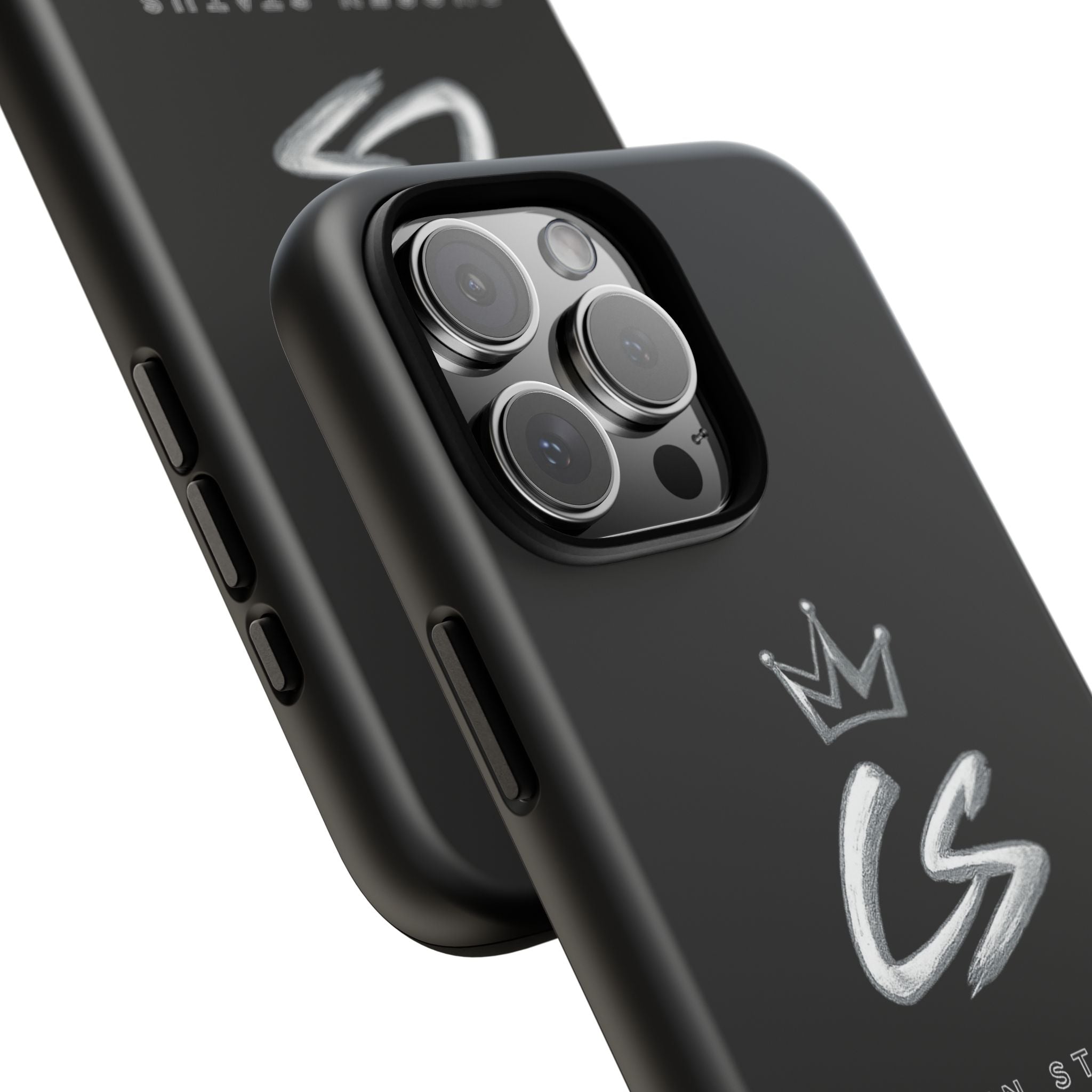 Tough Cases • 'Chosen Status' Tough Phone Case – Black Protective iPhone Cover with CS Crown Logo