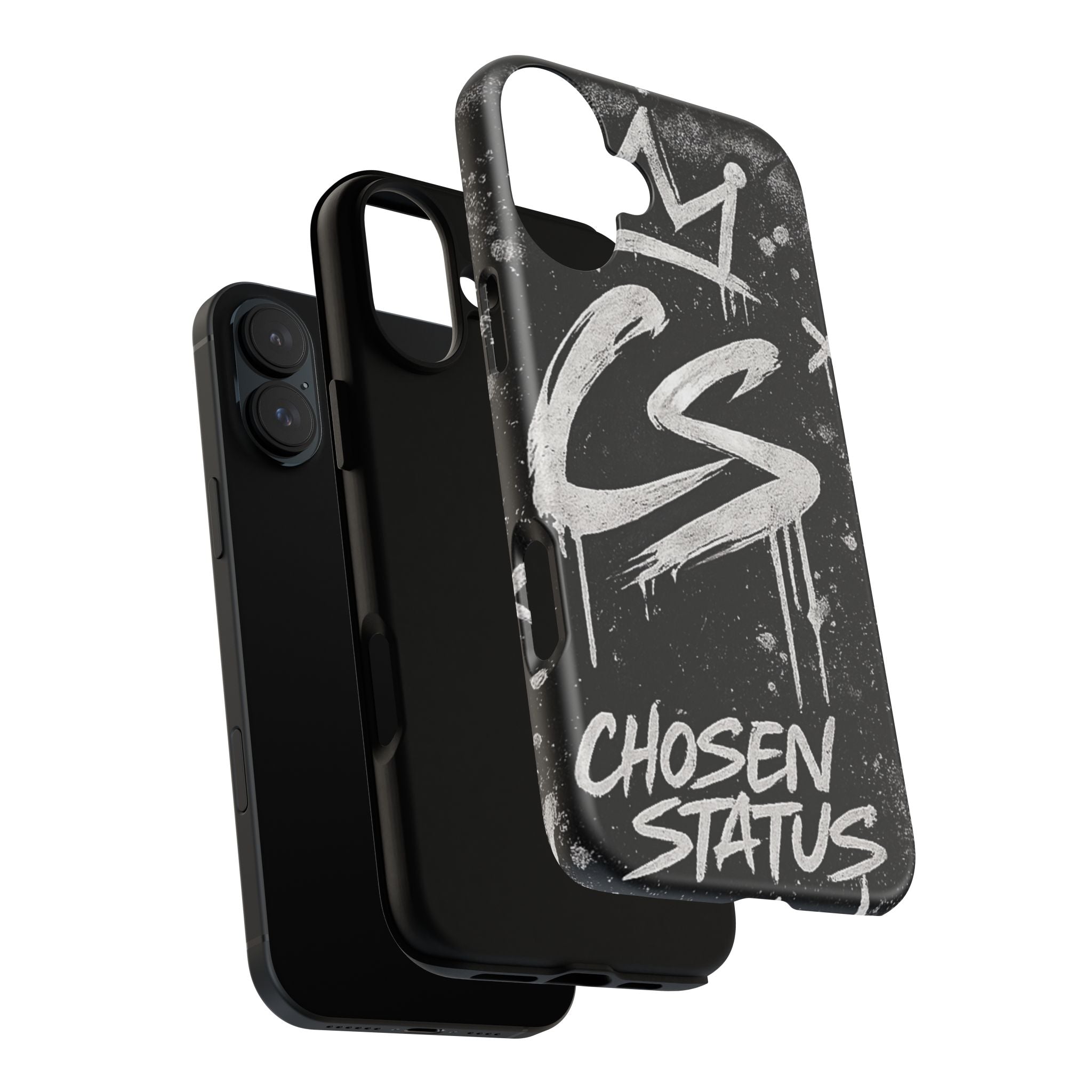 Phone Case — 'CS Chosen Status' Black Graffiti Protective Case