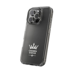 Clear Phone Case — "Chosen Status" Crown Clear Protective iPhone Case
