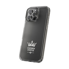 Clear Phone Case — "Chosen Status" Crown Clear Protective iPhone Case