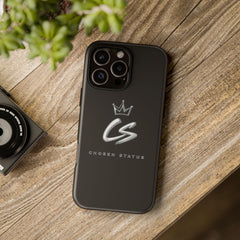Tough Cases • 'Chosen Status' Tough Phone Case – Black Protective iPhone Cover with CS Crown Logo