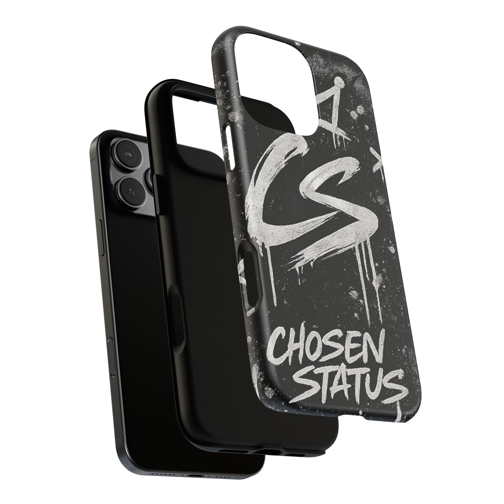 Phone Case — 'CS Chosen Status' Black Graffiti Protective Case