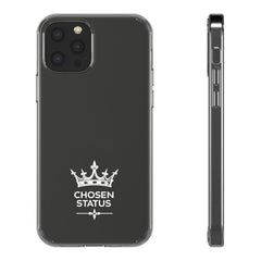 Clear Phone Case — "Chosen Status" Crown Clear Protective iPhone Case