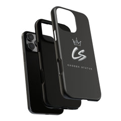 Tough Cases • 'Chosen Status' Tough Phone Case – Black Protective iPhone Cover with CS Crown Logo