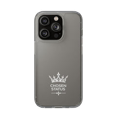 Clear Phone Case — "Chosen Status" Crown Clear Protective iPhone Case