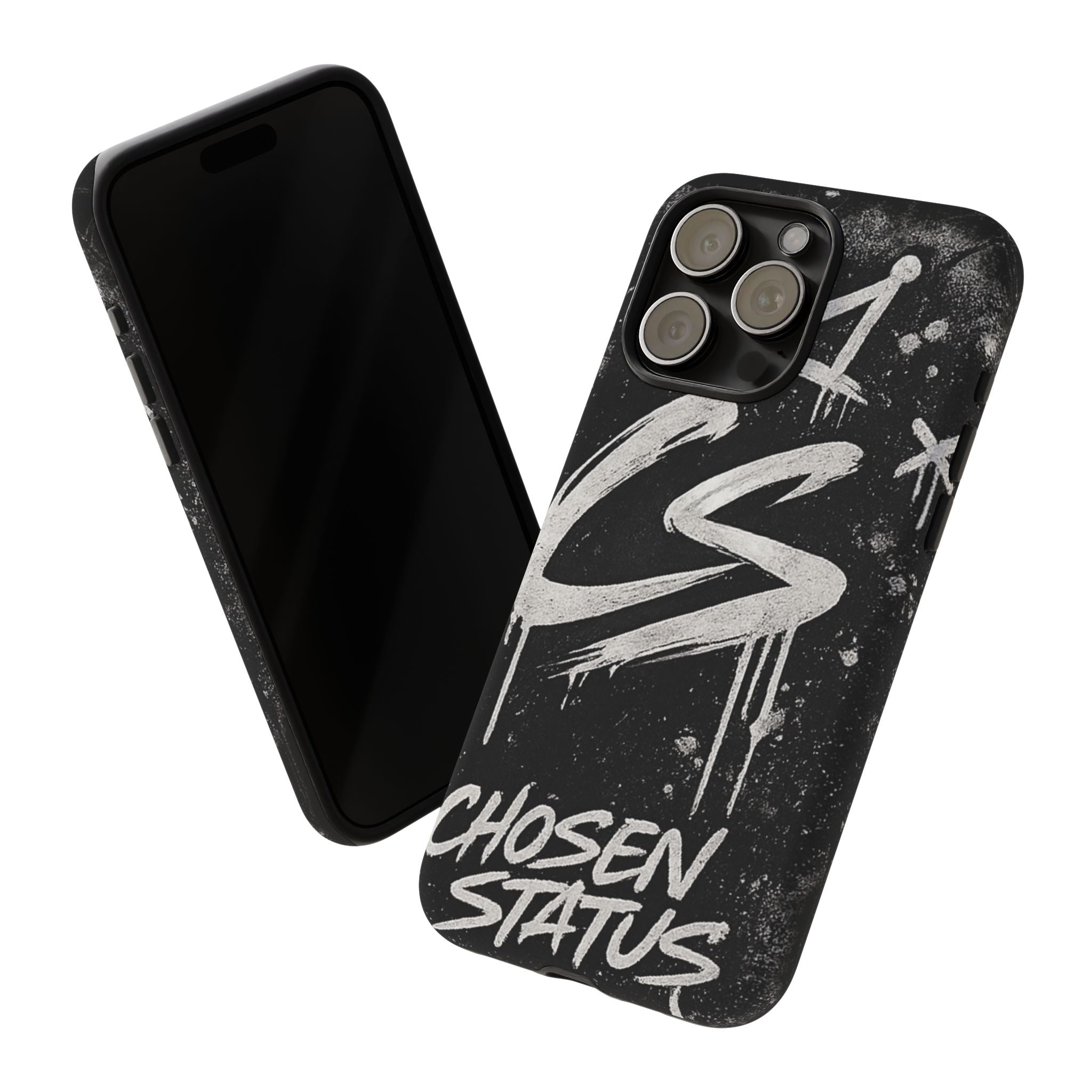 Phone Case — 'CS Chosen Status' Black Graffiti Protective Case