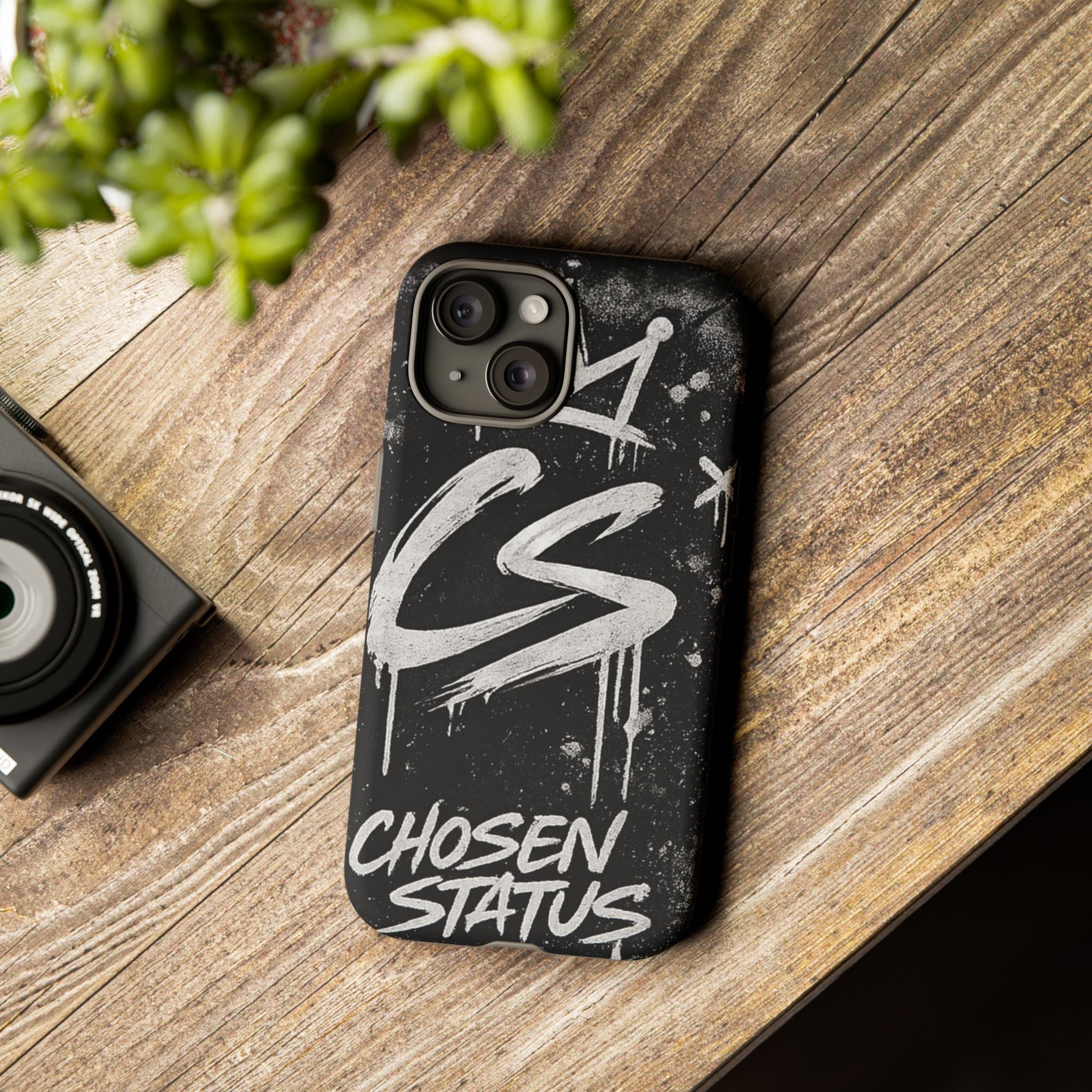 Phone Case — 'CS Chosen Status' Black Graffiti Protective Case