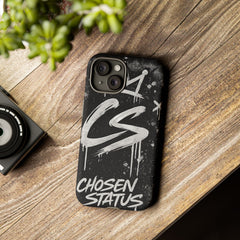 Phone Case — 'CS Chosen Status' Black Graffiti Protective Case