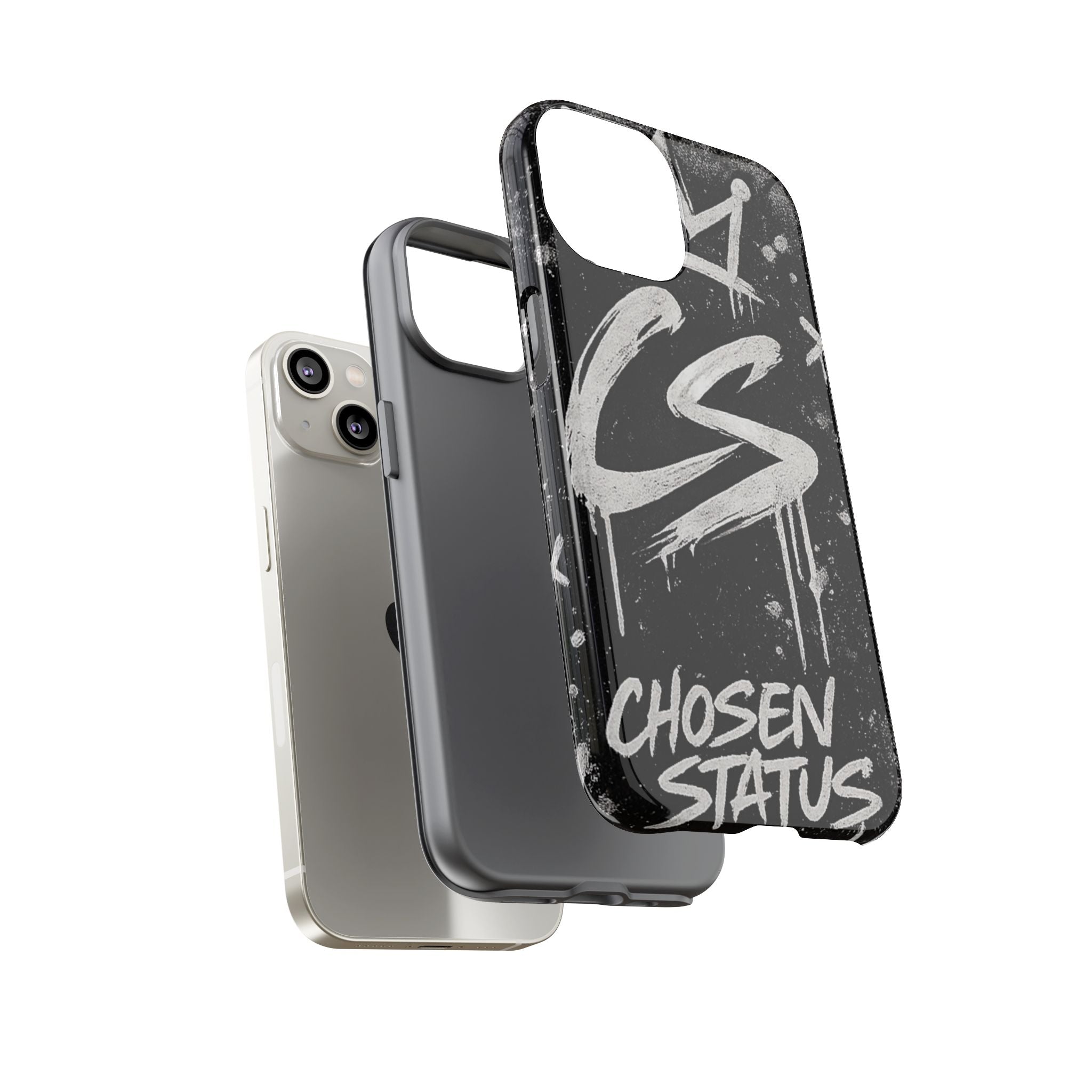 Phone Case — 'CS Chosen Status' Black Graffiti Protective Case