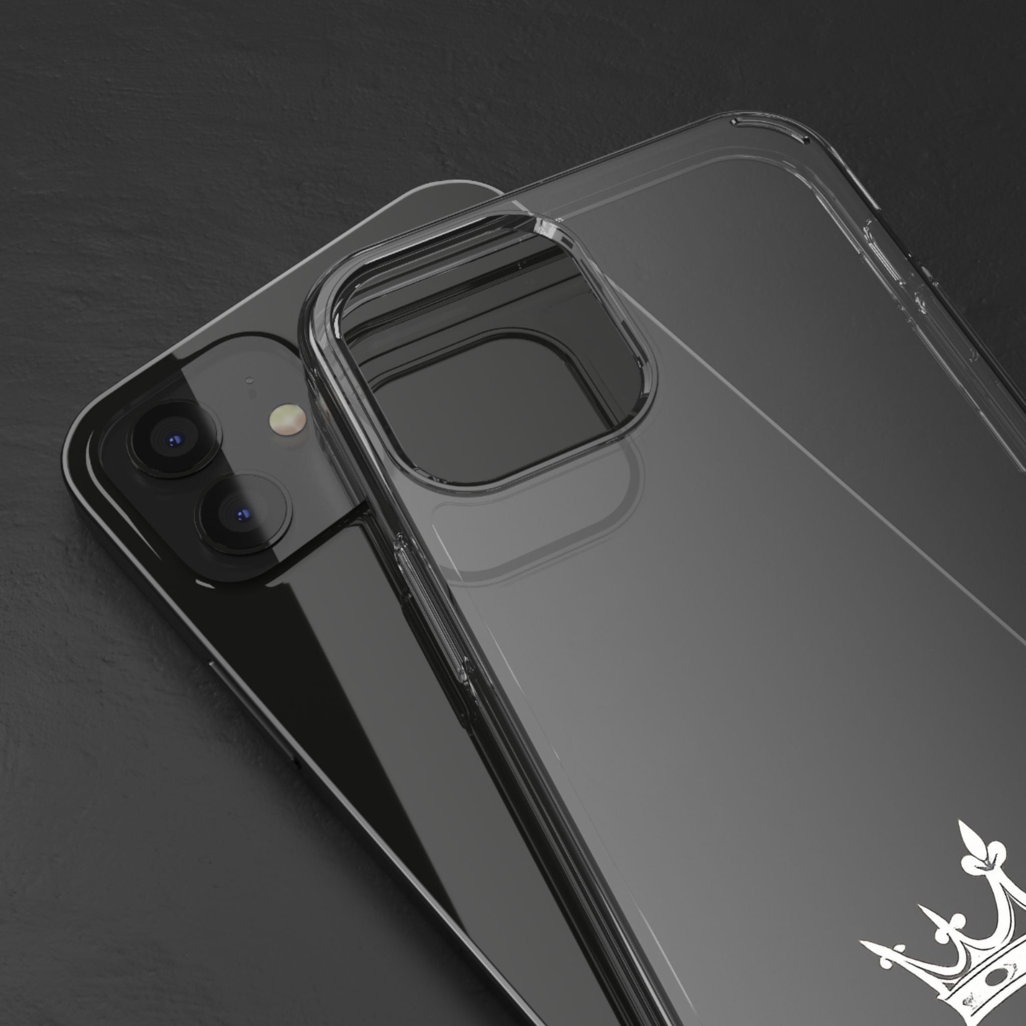Clear Phone Case — "Chosen Status" Crown Clear Protective iPhone Case