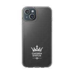 Clear Phone Case — "Chosen Status" Crown Clear Protective iPhone Case