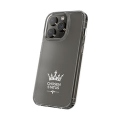 Clear Phone Case — "Chosen Status" Crown Clear Protective iPhone Case