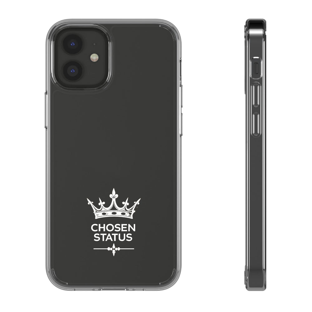 Clear Phone Case — "Chosen Status" Crown Clear Protective iPhone Case